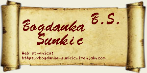 Bogdanka Šunkić vizit kartica